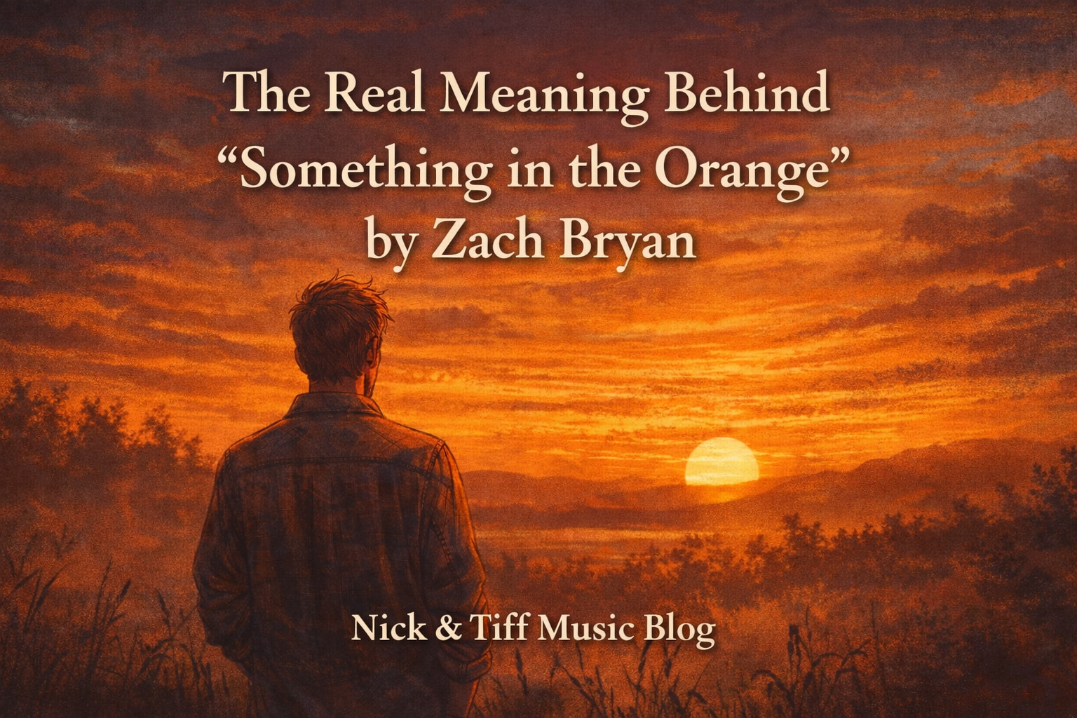 zach bryan something in the orange meaning heartbreak sunset what is the song about illustration