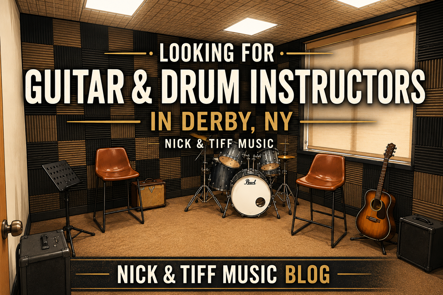 Looking for Guitar & Drum Instructors in Derby, NY | Nick & Tiff Music