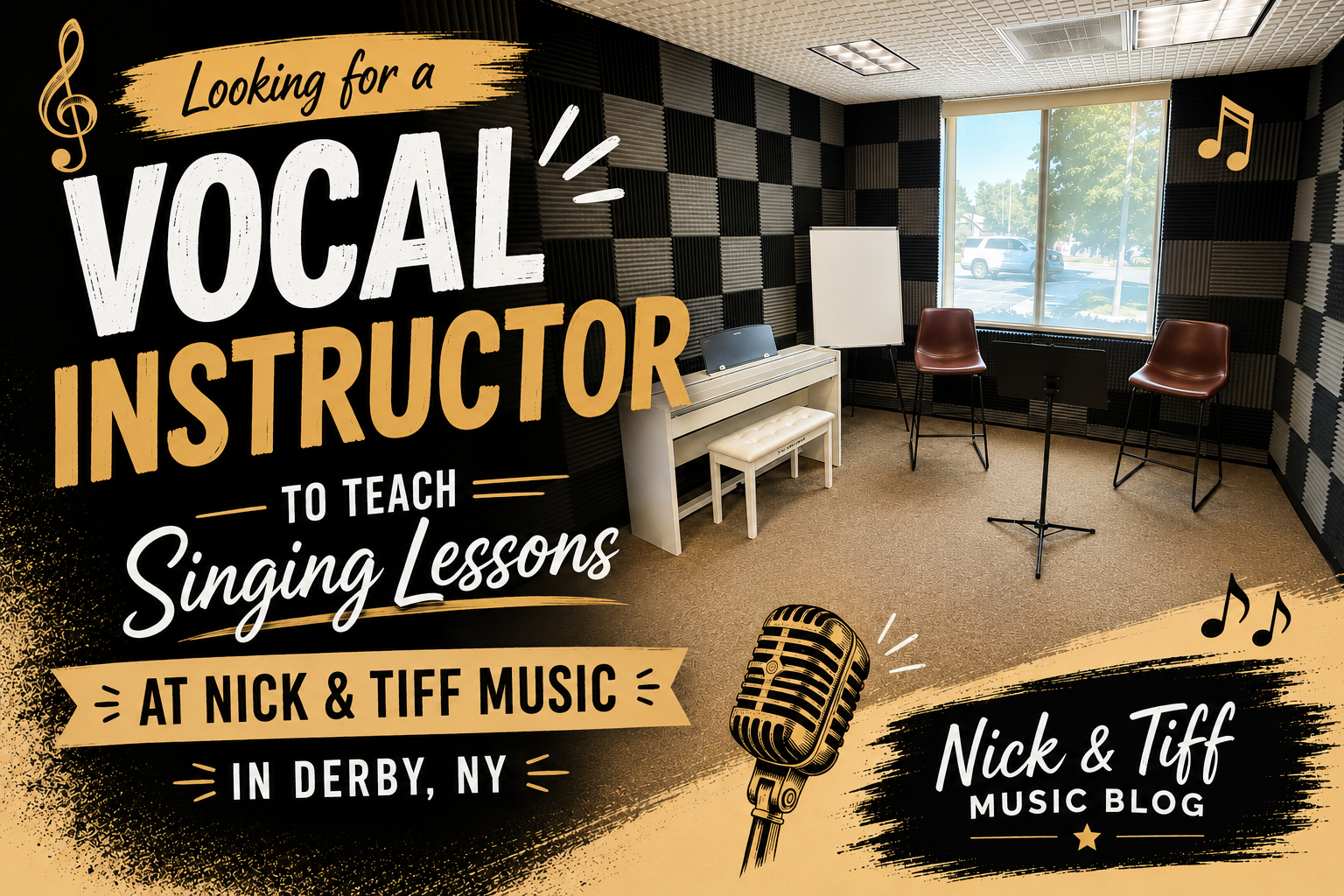 Looking for a Vocal Instructor to Teach Singing Lessons at Nick & Tiff Music in Derby, NY