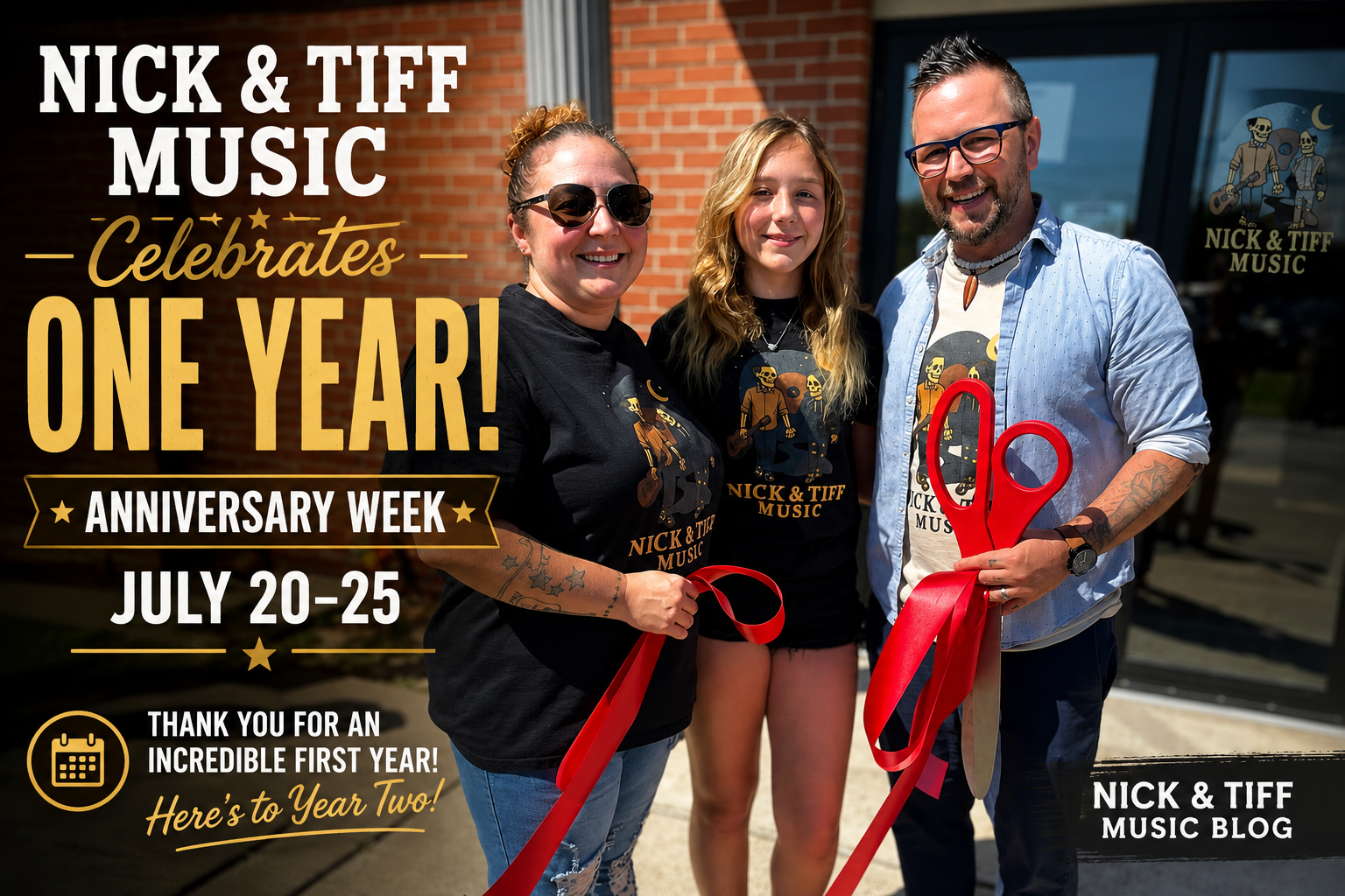 Nick & Tiff Music Celebrates One Year with Anniversary Week (July 20–25)