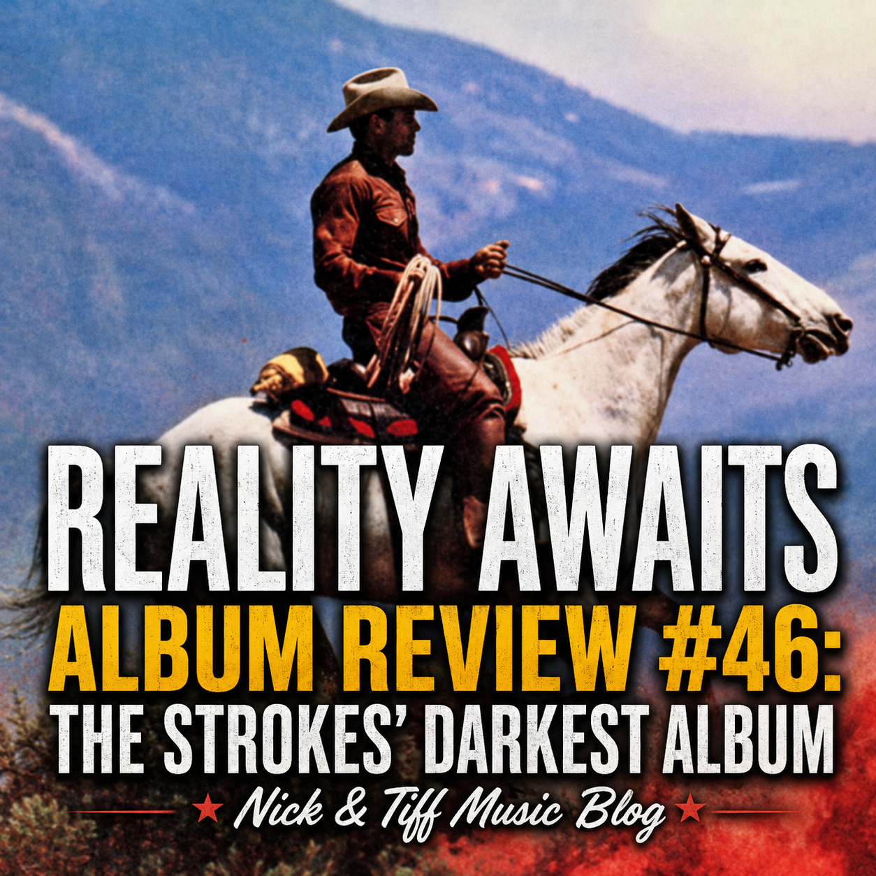 Reality Awaits Album Review #46 feature image for The Strokes’ darkest album on Nick & Tiff Music Blog
